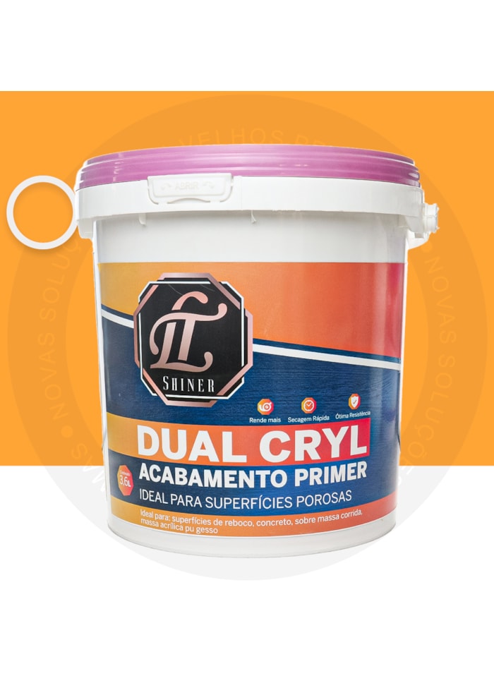 LT Shine Primer e Tinta para superficies porosas Dual Cryl 3,6L Sunshine