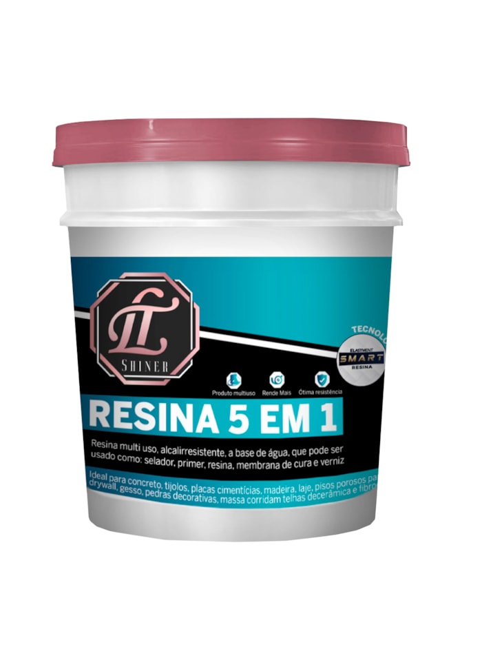 LT Shine Resina 5 em 1, 18L Semi-Brilho - Fácil Aplicação, Produto Multifunção