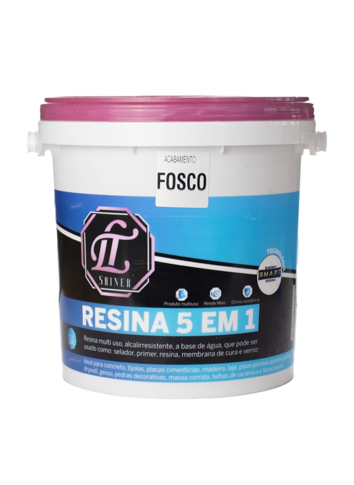 LT Shine Resina 5 em 1, 3,6L Fosco - Fácil Aplicação, Produto Multifunção