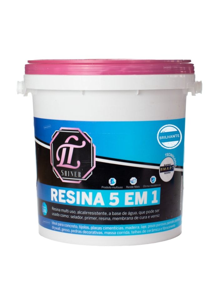 LT Shine Resina 5 em 1, 3,6L Semi-Brilho - Fácil Aplicação, Produto Multifunção