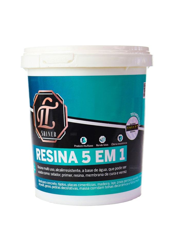 LT Shine Resina 5 em 1, 900ML Semi-Brilho - Fácil Aplicação, Produto Multifunção