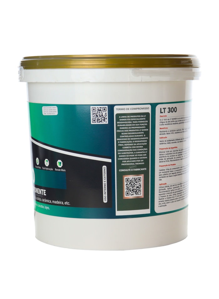 LT Shine Verniz para Acabamento LT300 Brilhante 3,5KG Cinza