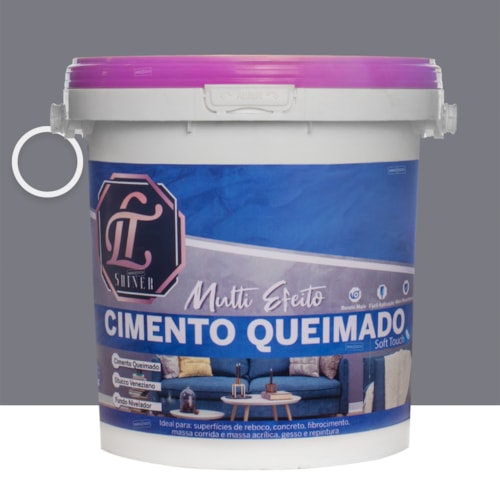 LT Shiner Cimento Queimado Multi Efeito 5KG Dark Grey