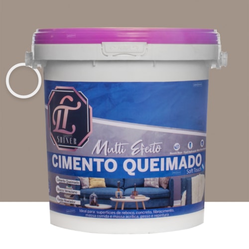 LT Shiner Cimento Queimado Multi Efeito 5KG Light Grey