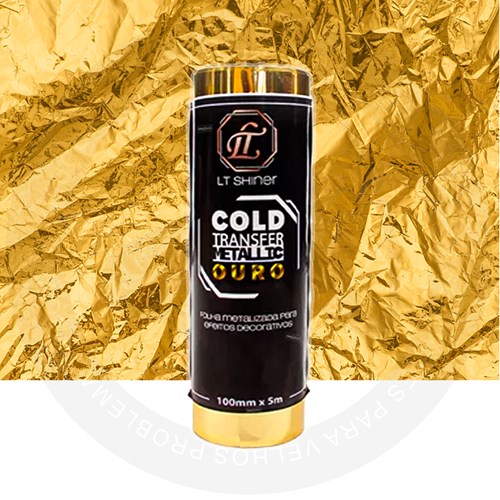 LT Shiner Cold Transfer Metallic - Folha de Transferência 10cmx5m Ouro