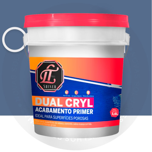 LT Shiner Primer e Tinta para superficies porosas Dual Cryl 3,6L Safira