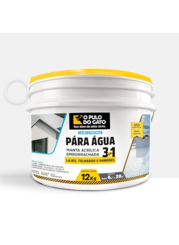 Manta Acrílica Emborrachada 3 em 1 Pára Água 12KG Branco - Pulo do Gato