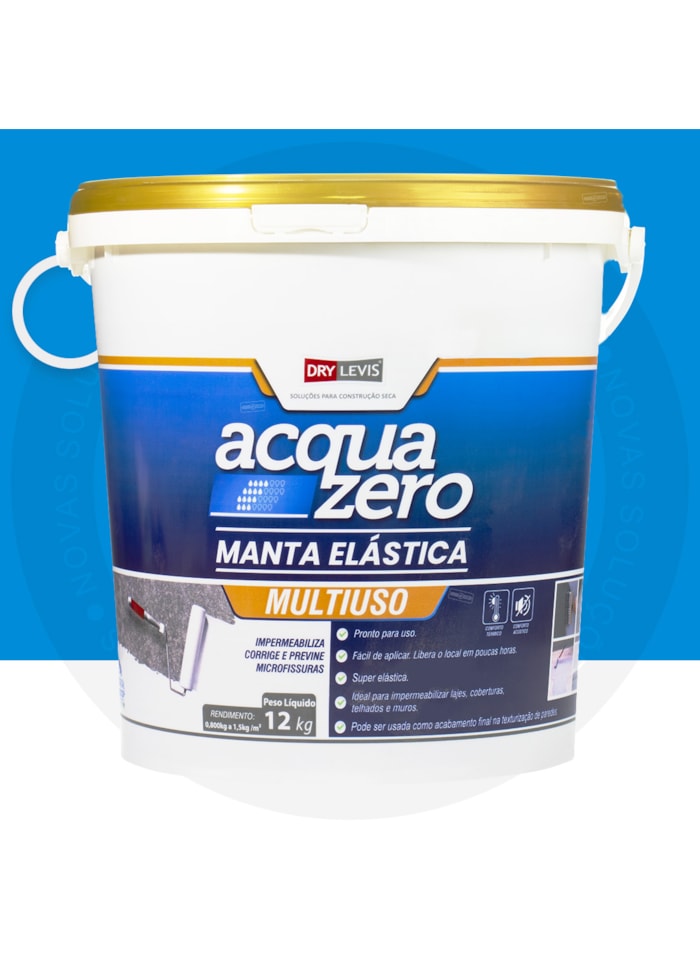 Manta Elástica Impermeabilizante Acrílica Acqua Zero 12KG Azul