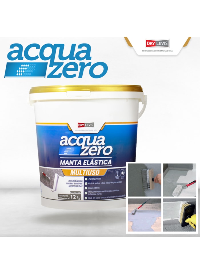 Manta Elástica Impermeabilizante Acrílica Acqua Zero 12KG Branco