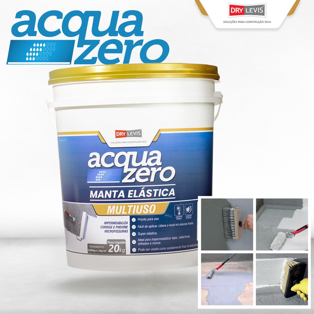 Manta Elástica Impermeabilizante Acrílica Acqua Zero 20KG Cerâmica