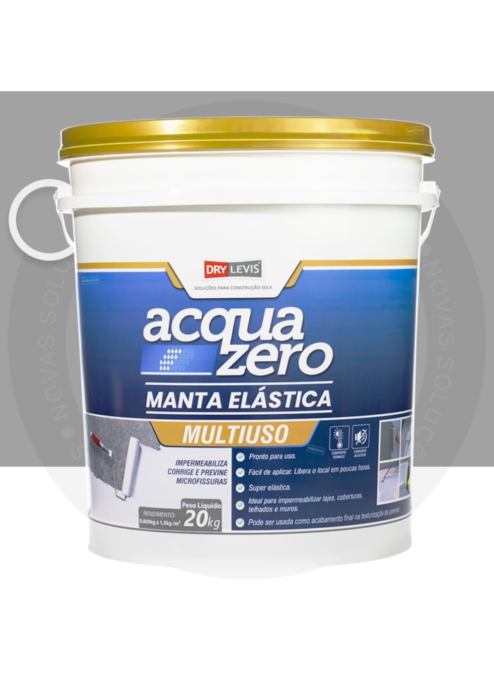Manta Elástica Impermeabilizante Acrílica Acqua Zero 20KG Cinza