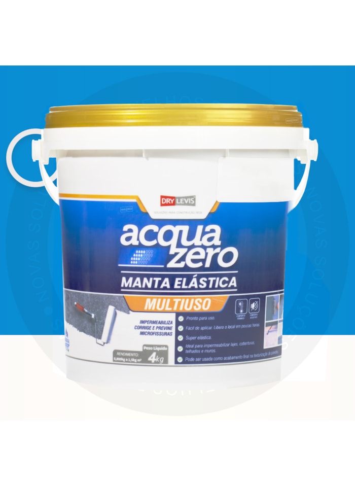 Manta Elástica Impermeabilizante Acrílica Acqua Zero 4KG Azul