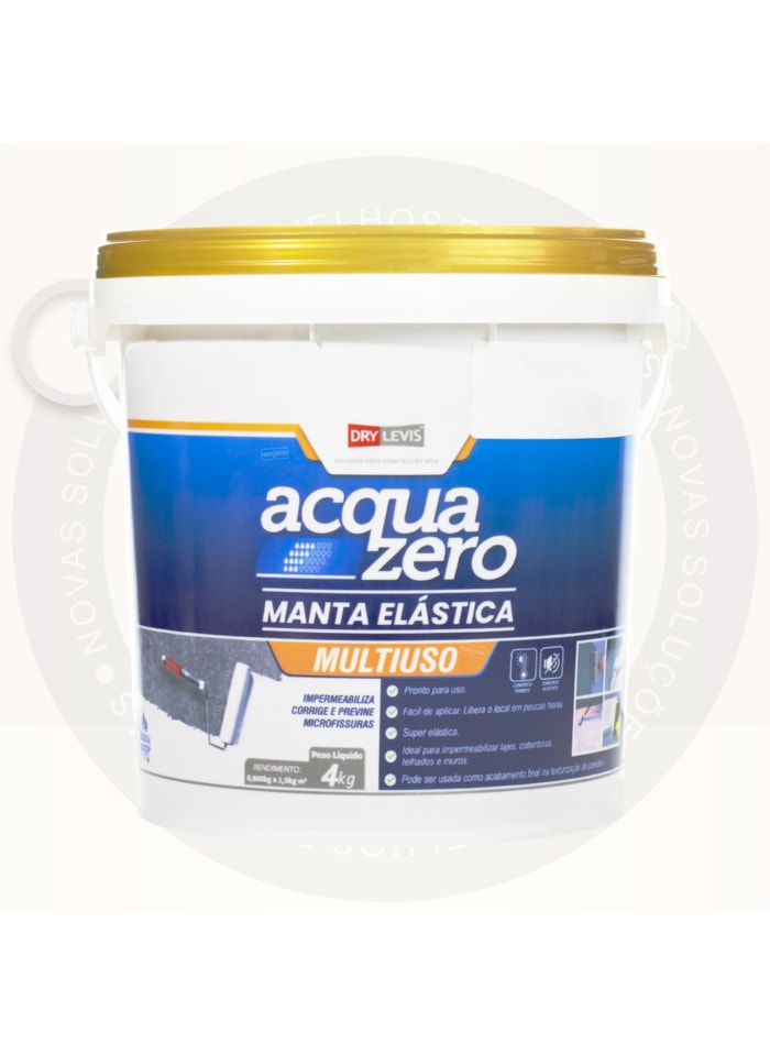 Manta Elástica Impermeabilizante Acrílica Acqua Zero 4KG Branco
