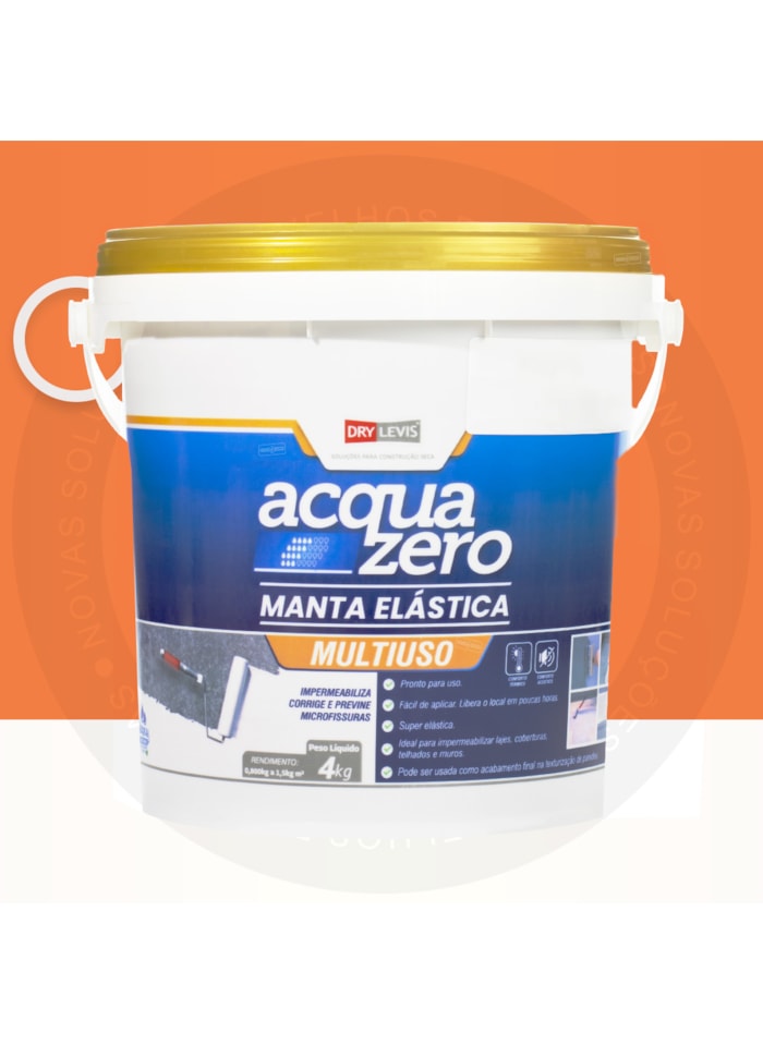 Manta Elástica Impermeabilizante Acrílica Acqua Zero 4KG Cerâmica Telha