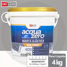 Manta Elástica Impermeabilizante Acrílica Acqua Zero 4KG Cinza
