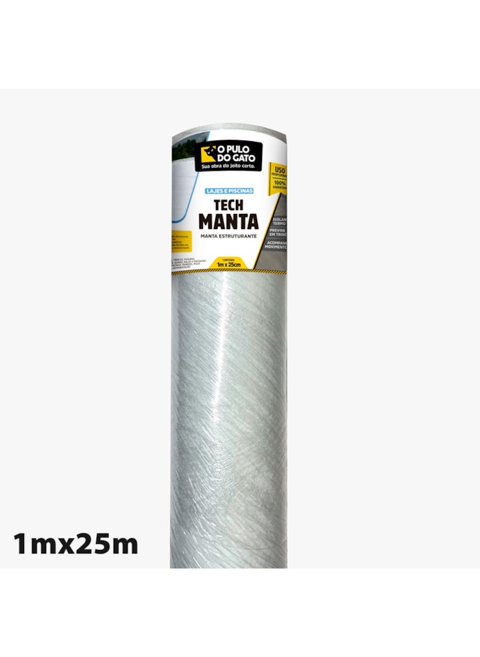 Manta Estruturante Tech Manta 1mx25m - Pulo do Gato