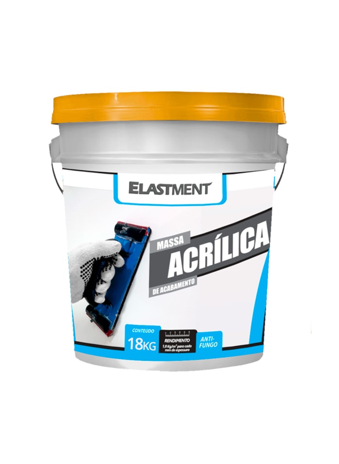 Massa Acrílica em Pó Drylevis, Balde 18KG - Alta resistência a água, Fácil aplicação