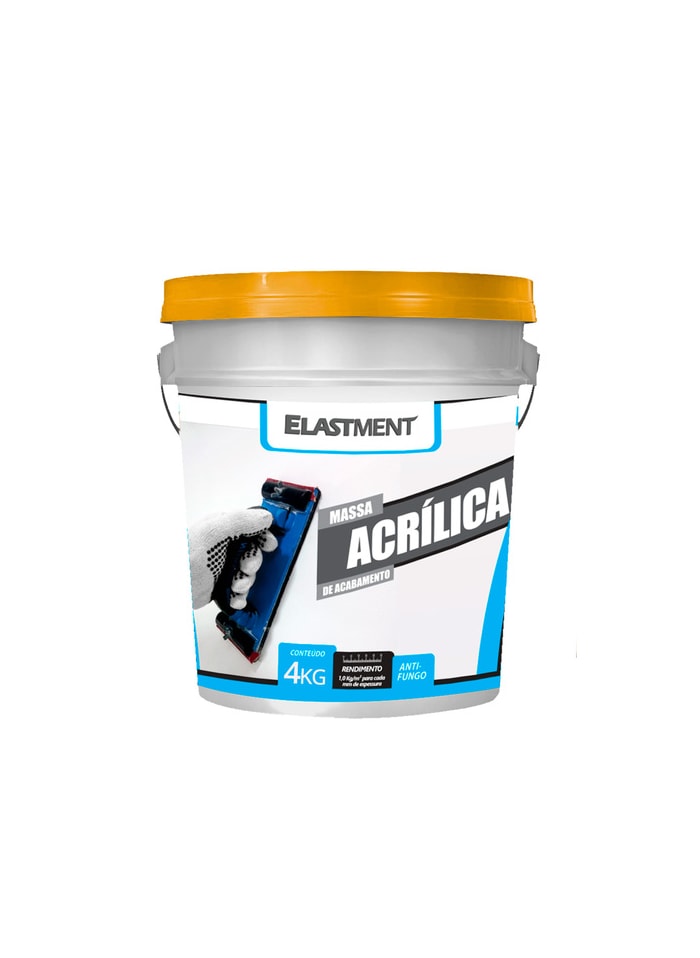 Massa Acrílica em Pó Drylevis, Balde 4KG - Alta resistência a água, Fácil aplicação