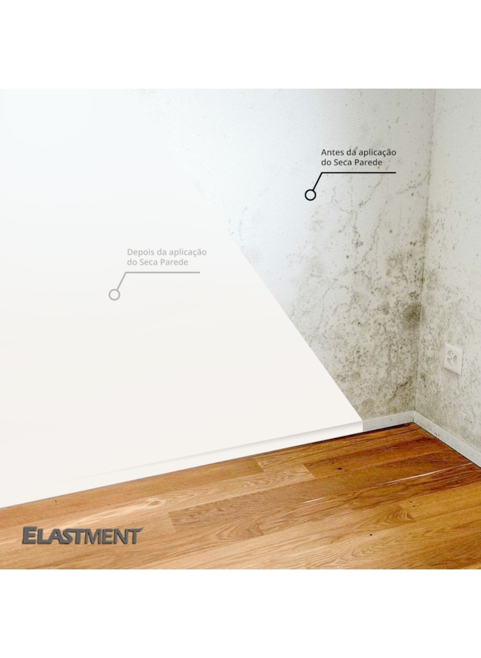 Massa Fina Seca Parede Elastment, 4KG Branco -  Anti Mofo, Resistente à Água