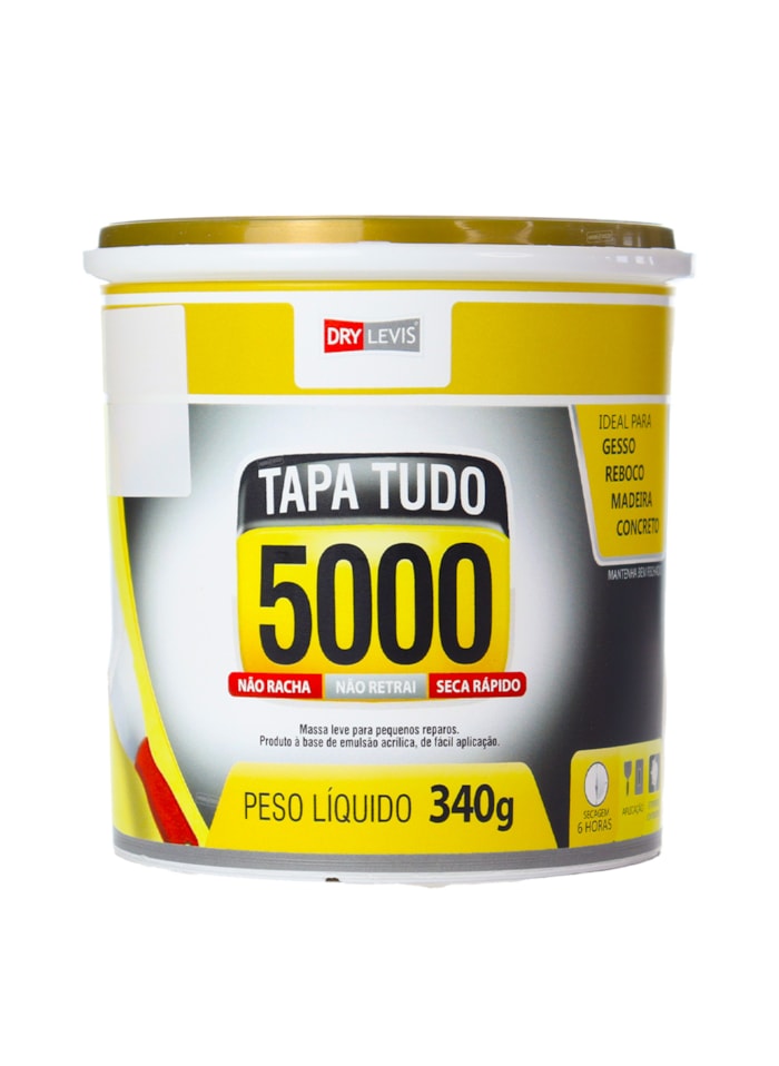 Massa Flex Tapa Tudo 5000, 340G - Pequenos Reparos, Fácil Aplicação
