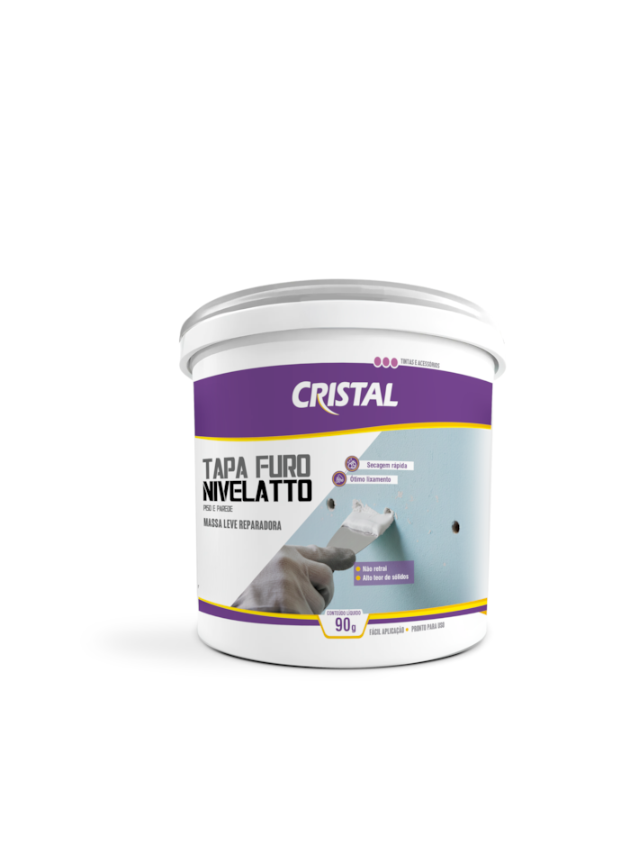 Massa Leve Reparadora Tapa Furo Nivelatto 90G Cristal