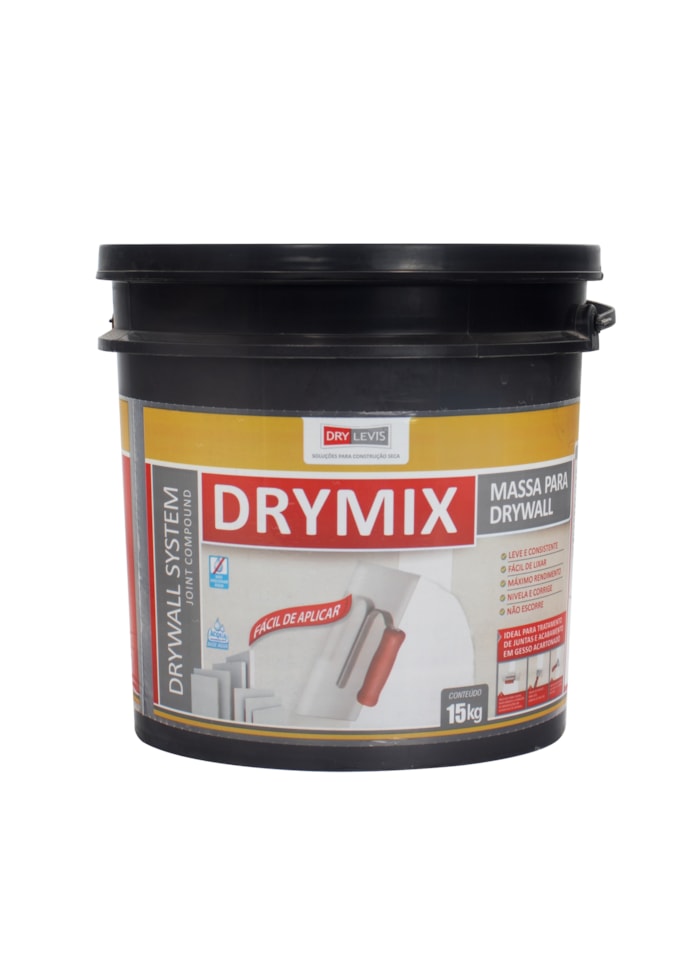 Massa para Drywall, Drymix 15KG - Pronto para Uso, Secagem Rápida
