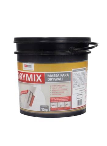 Massa para Drywall, Drymix 15KG - Pronto para Uso, Secagem Rápida