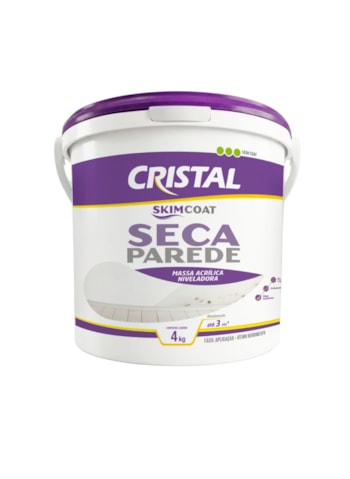 Massa para Nivelamento e Regularização Skim Coat Seca Parede 4KG Cristal