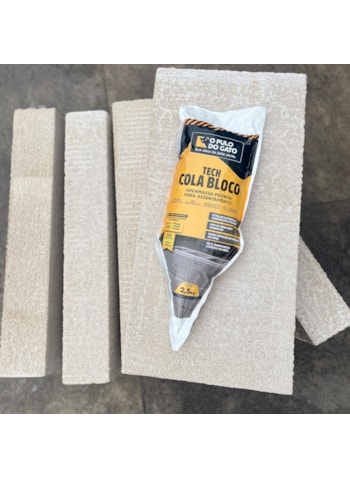 Massa Polimérica Cola Bloco e Tijolo Argamassa Pronta Para Assentamento Tech 2,5kg - Pulo do Gato