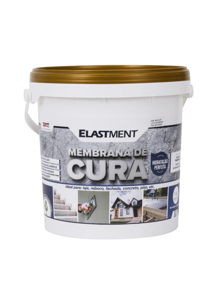 Membrana de Cura Elastment, 3,6L - Secagem Rápida, Pronto para Uso