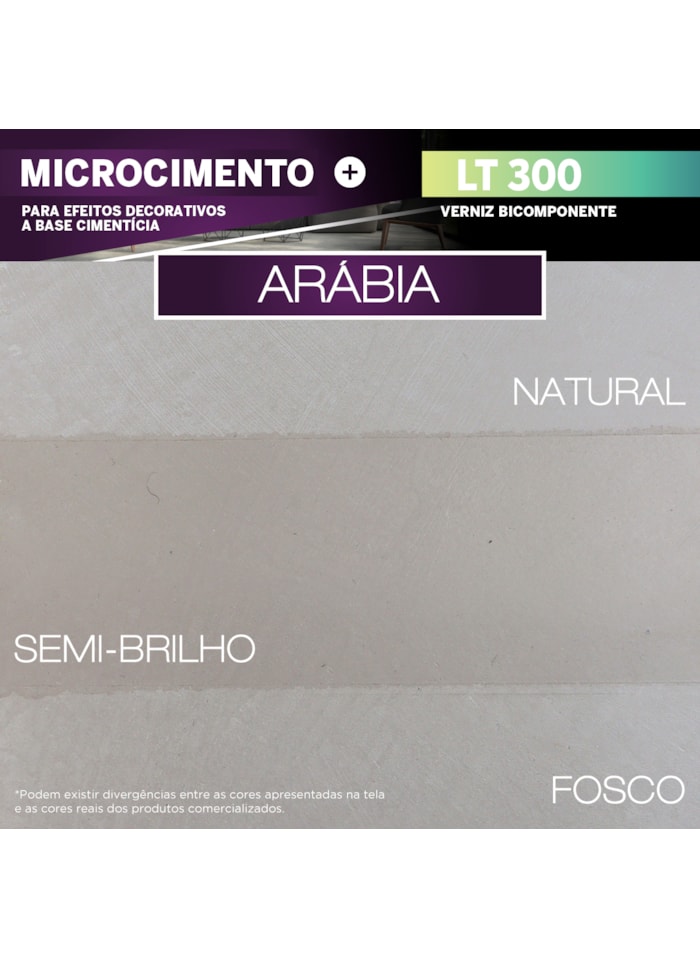 Microcimento LT Shine, 18KG Arábia - Ótima Aderência e Flexibilidade