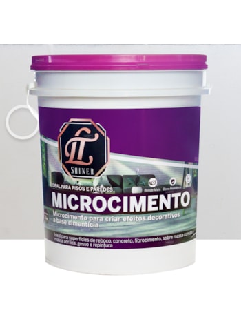 Microcimento LT Shine, 18KG Branco - Ótima Aderência e Flexibilidade