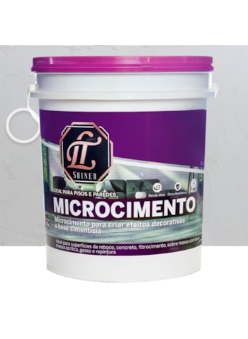 Microcimento LT Shine, 18KG Cinza Ghost - Ótima Aderência e Flexibilidade