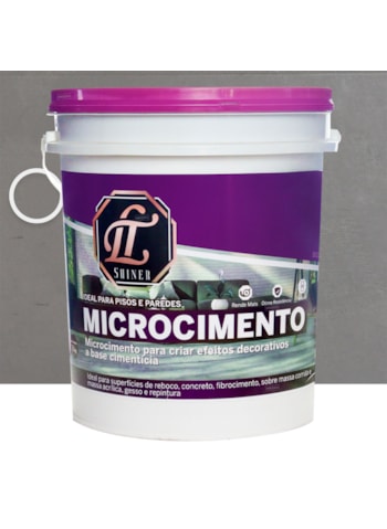 Microcimento LT Shine, 18KG Cinza Granizo - Ótima Aderência e Flexibilidade