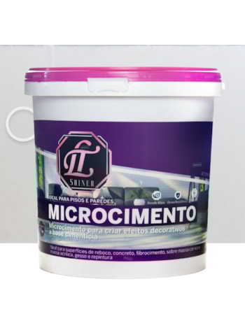 Microcimento LT Shine, 4,5KG Branco - Ótima Aderência e Flexibilidade