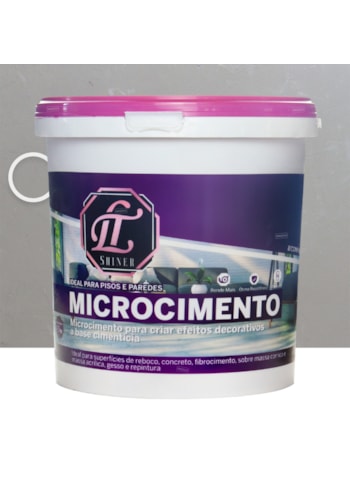Microcimento LT Shine, 4,5KG Cinza Claro - Ótima Aderência e Flexibilidade