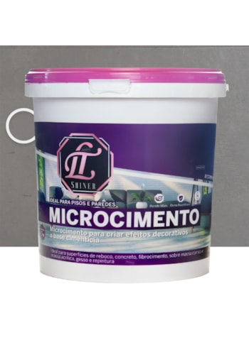 Microcimento LT Shine, 4,5KG Cinza Granizo - Ótima Aderência e Flexibilidade
