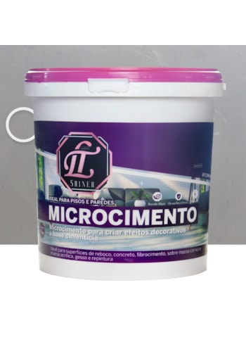 Microcimento LT Shine, 4,5KG Cinza Médio - Ótima Aderência e Flexibilidade