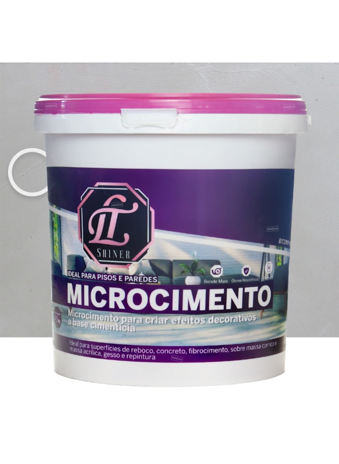 Microcimento LT Shine, 4,5KG Iva - Ótima Aderência e Flexibilidade