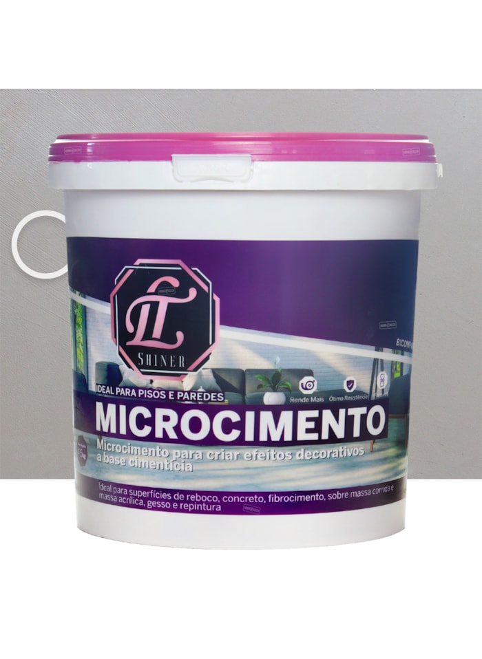 Microcimento LT Shine, 4,5KG Javier - Ótima Aderência e Flexibilidade