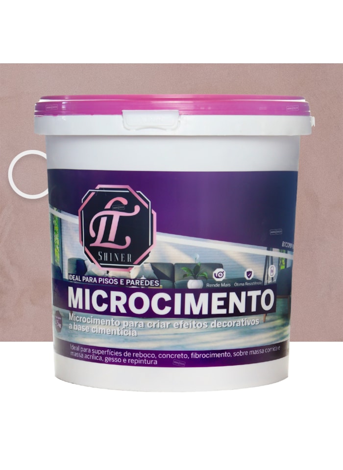 Microcimento LT Shine, 4,5KG Kalahari - Ótima Aderência e Flexibilidade