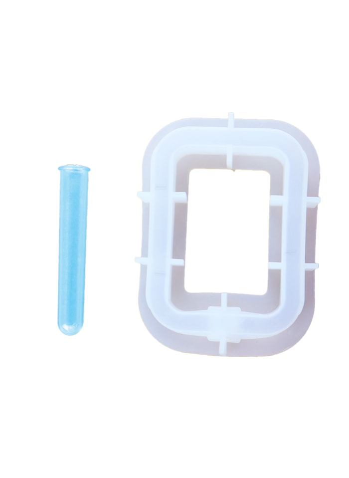 Molde de Silicone Mini Vaso Retangular 166x128x39mm