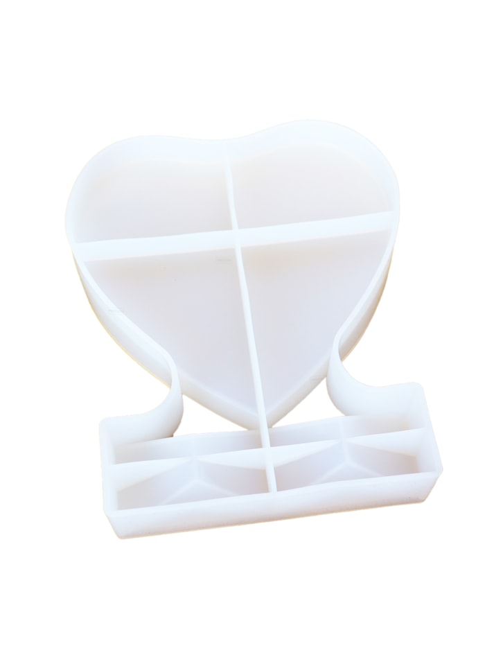 Molde de Silicone Porta Retrato Coração 19X15X3cm