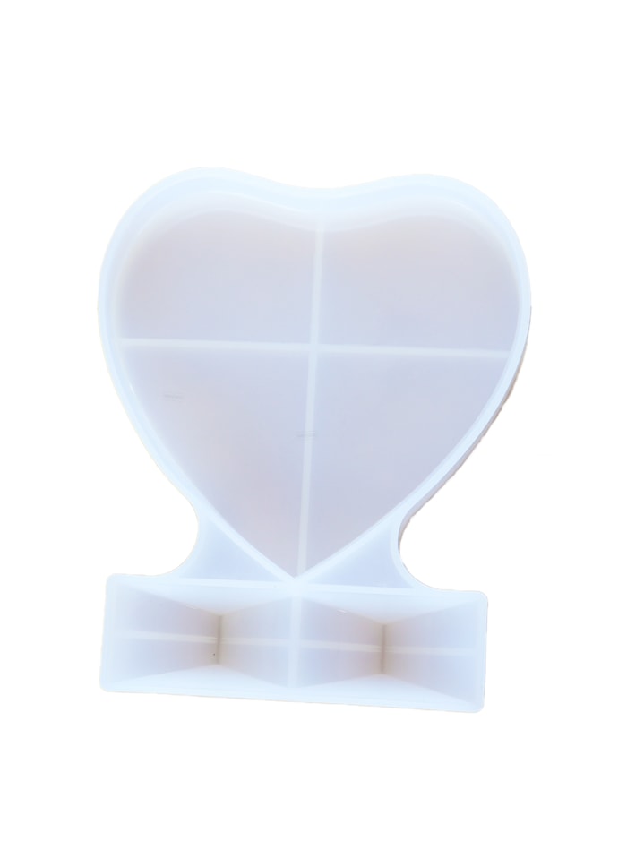 Molde de Silicone Porta Retrato Coração 19X15X3cm