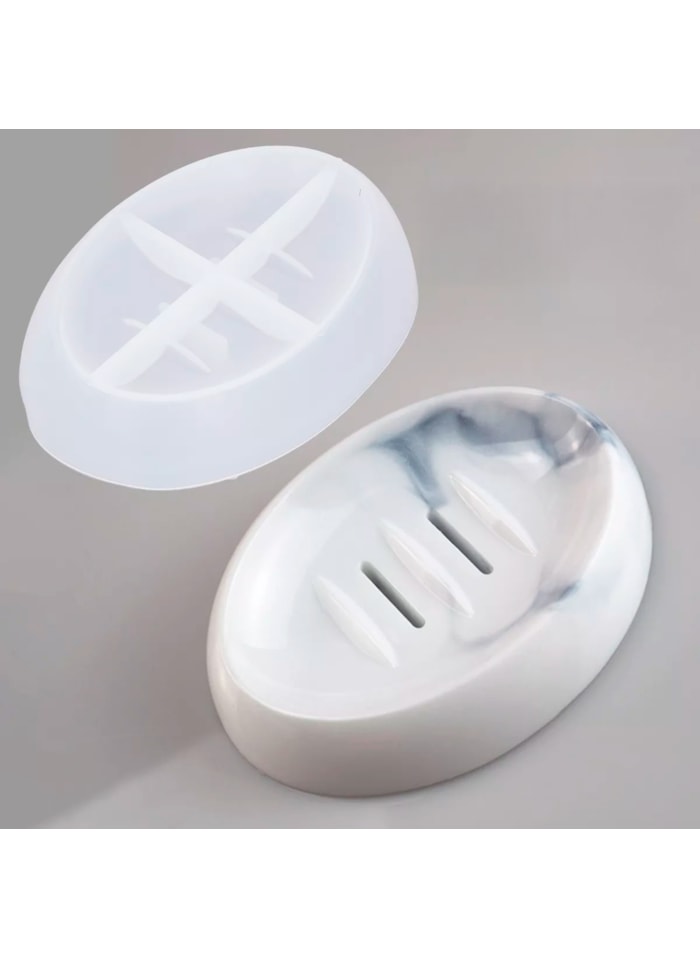 Molde de Silicone Saboneteira Oval