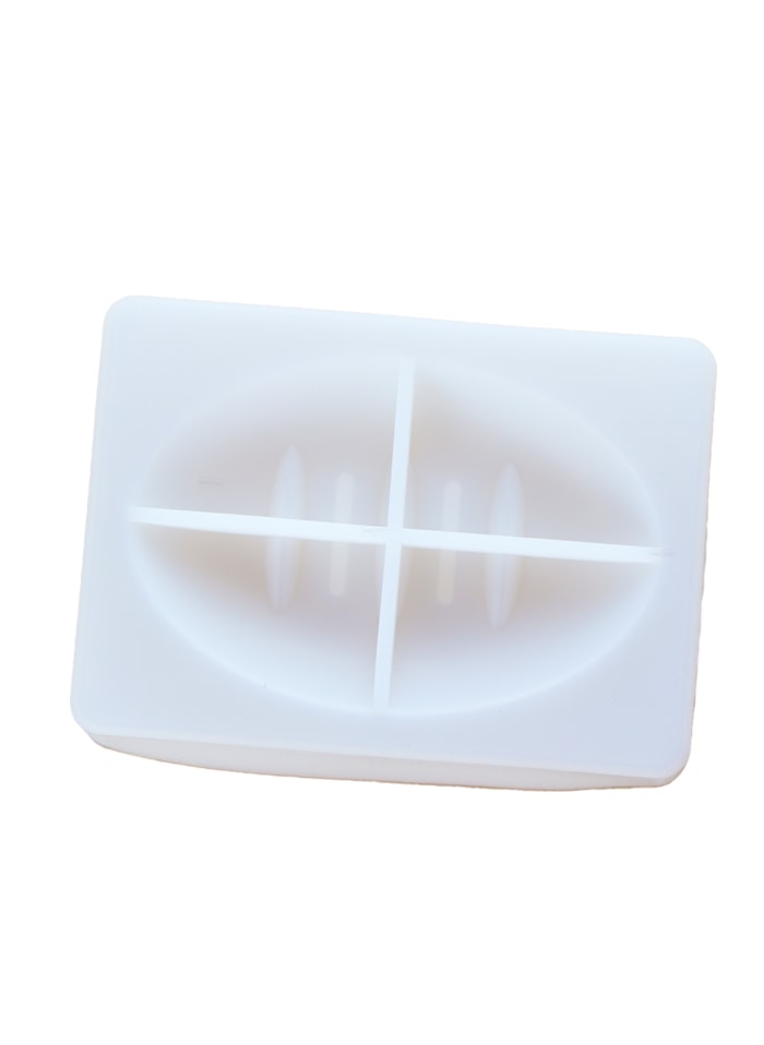 Molde de Silicone Saboneteira Quadrado 13x10x2cm