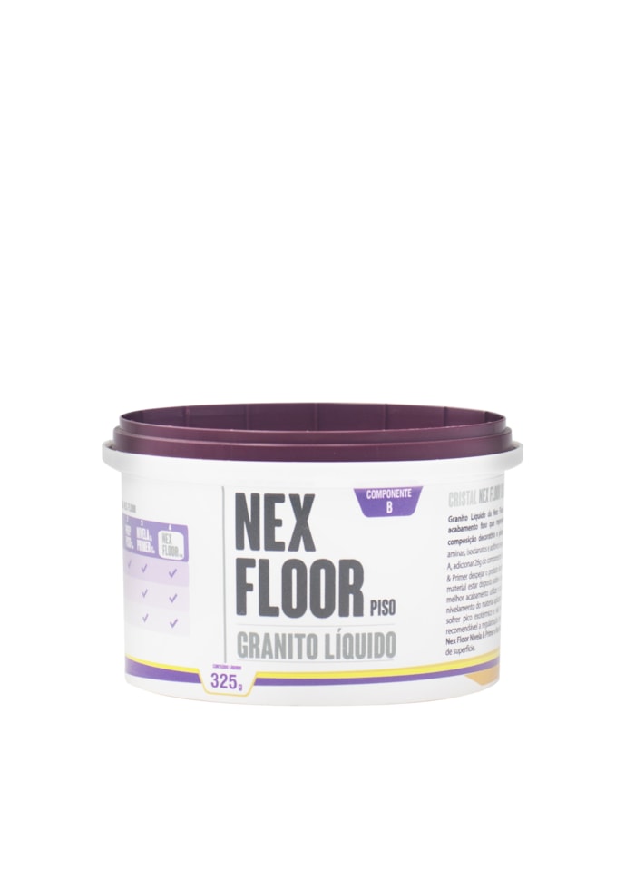 Nex Floor Granito Líquido Cristal, 1,250KG Branco Ceará - Fácil Aplicação e Alta Resistência