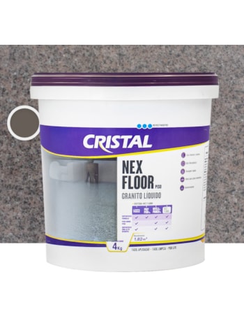 Nex Floor Granito Líquido Cristal, 4KG Marrom Imperial - Autonivelante e Uso Interno