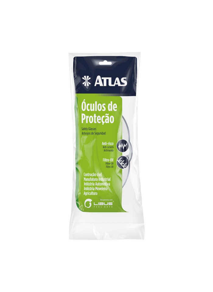 Óculos de Proteção Incolor Atlas
