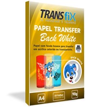Papel Transfer Laser Back White Fundo Branco 90G - 50 Folhas